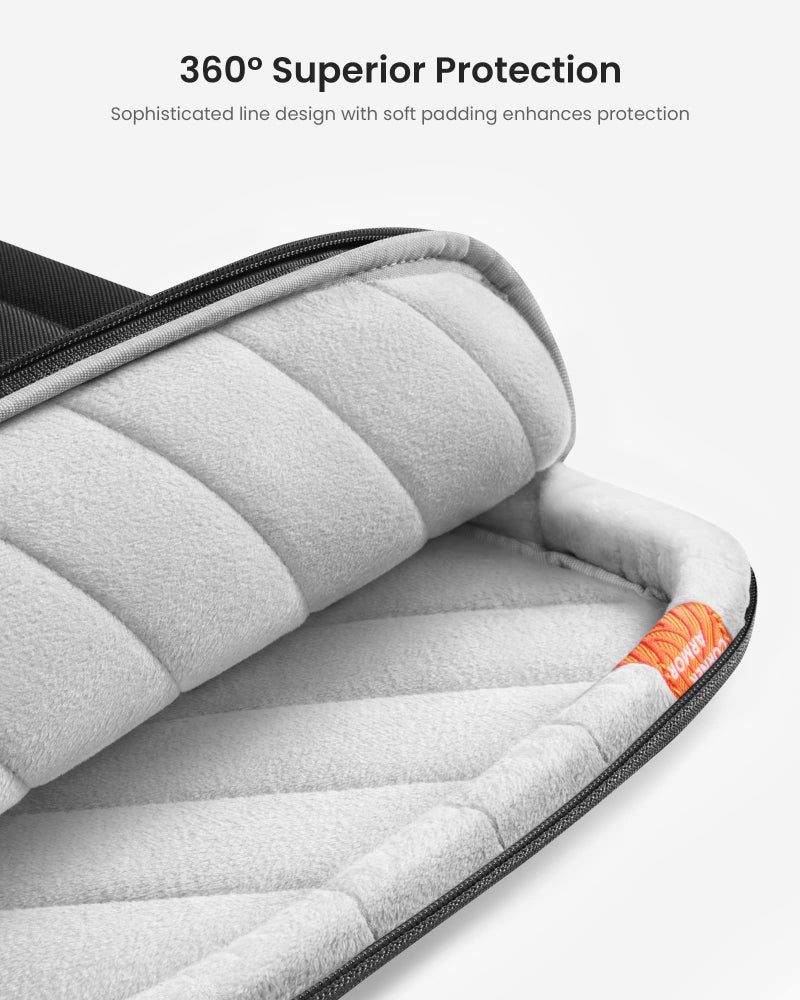 توم توك حقيبة حمل كمبيوتر محمول واقية من Tomtoc 360 لجهاز MacBook Air M3/A3113 M2/A2681 M1/A2337 2024-2018 MacBook Pro M2/A2686 M1/A2337 iPad Pro M4 وiPad Air M2 2024 مقاس 13 بوصة، حقيبة كمبيوتر محمول مقاومة للماء - Image 4